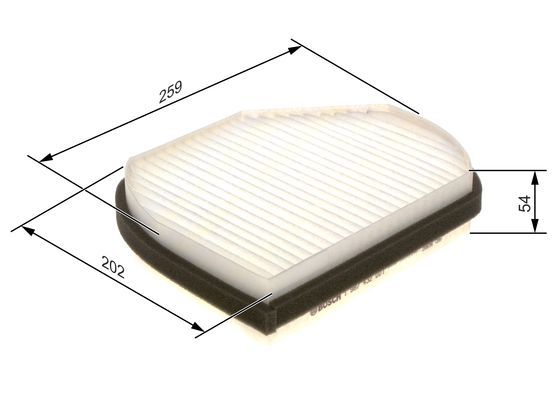 Bosch 1 987 432 001 Interior Air Filter Fits Chrysler Mercedes-Benz