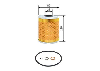 Bosch 1 457 429 264 Oil Filter Fits BMW