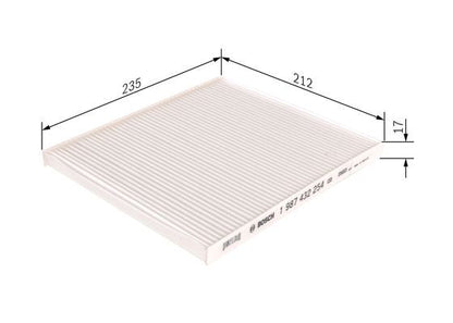 Bosch 1 987 432 254 Interior Air Filter Fits Kia