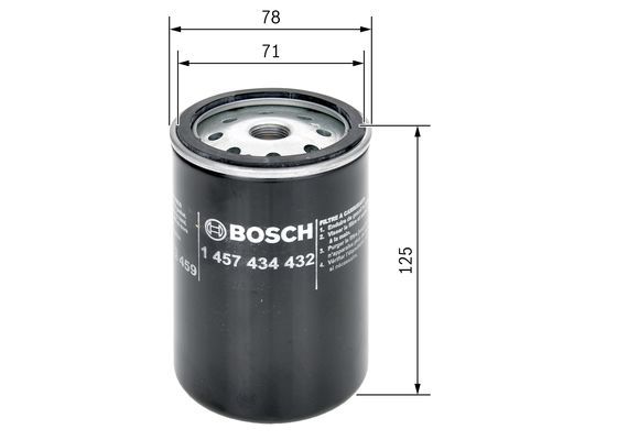 Bosch 1 457 434 432 Fuel Filter Fits LDV