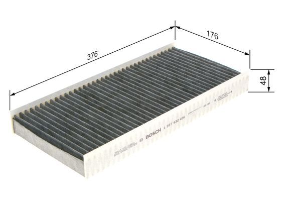 Bosch 1 987 432 406 Interior Air Filter Fits Citroen Fiat Peugeot Toyota