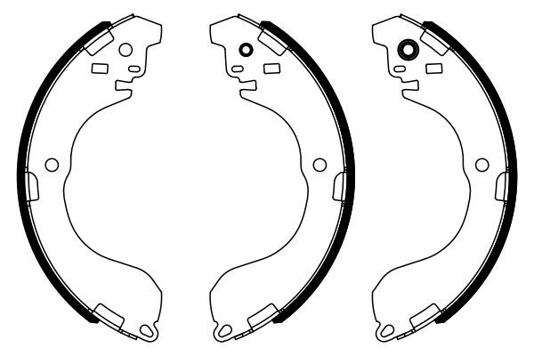 BOSCH 0986487962 Brake Shoe Set Rear 37mm Width Braking System Fits Nissan Juke