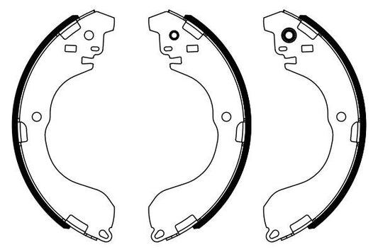 BOSCH 0986487962 Brake Shoe Set Rear 37mm Width Braking System Fits Nissan Juke