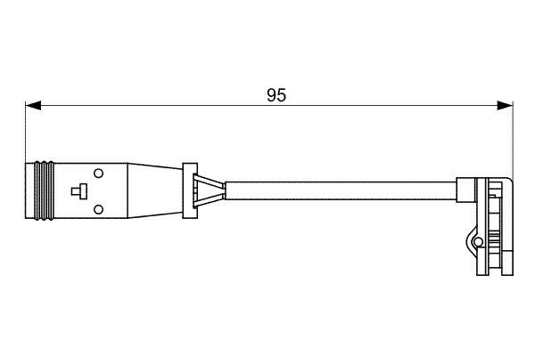 BOSCH 1987473036 Brake Pad Wear Warning Contact Rear Fits Mercedes-Benz VW