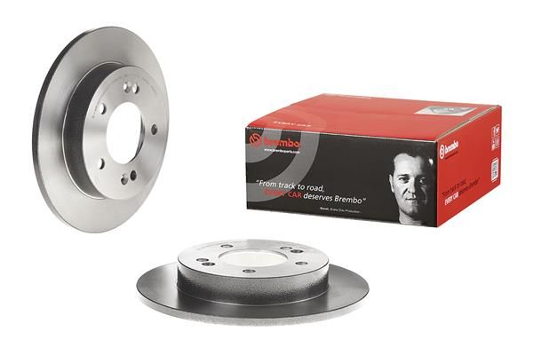 2x BREMBO 08.9081.21 Brake Disc Rear Solid Braking Fits Hyundai ix20 Kia Venga