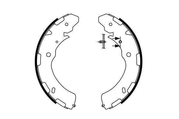 BOSCH 0986487758 Brake Shoe Set Rear Fits Mitsubishi L200 / Triton Pajero Sport