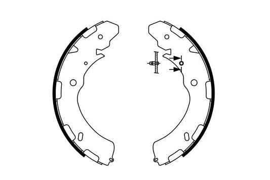 BOSCH 0986487758 Brake Shoe Set Rear Fits Mitsubishi L200 / Triton Pajero Sport