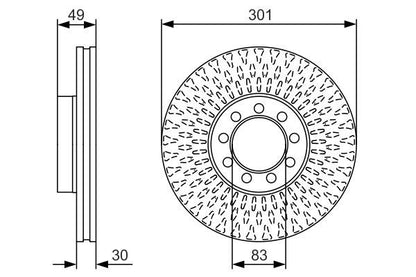 Bosch 0986479A23 Brake Disc Front Fits Iveco Daily Daily Citys Daily Line