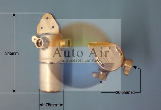 AUTO AIR 31-0081 Air Conditioning Receiver Dryer A/C Replacement Fits Audi A8