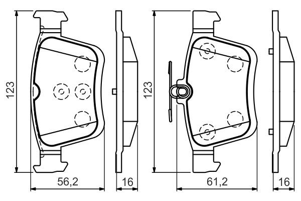 Bosch 0986494659 Disc Brake Brake Pad Set Fits Audi Cupra Seat Skoda VW