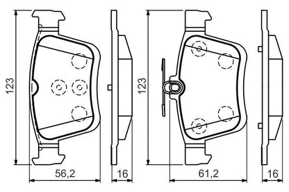 Bosch 0986494659 Disc Brake Brake Pad Set Fits Audi Cupra Seat Skoda VW