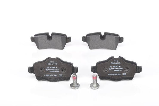 BOSCH 0986494242 Brake Pad Set For Disc Brake Rear 15.9mm Thickness Fits Mini