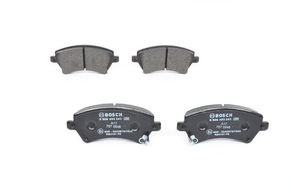 BOSCH 0986495243 Brake Pad Set For Disc Brake Front Fits Toyota Corolla