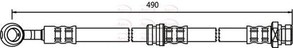 APEC HOS3267 Brake Hose Rear 490mm Length Fits Hyundai Coupe Elantra Lantra