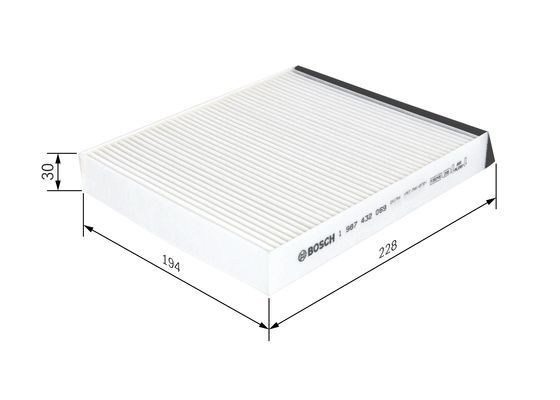 Bosch 1 987 432 069 Interior Air Filter Fits Renault