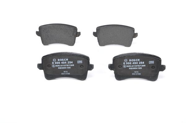 BOSCH 0986494254 Brake Pad Set For Disc Brake Rear Fits Audi A4 A4 Allroad A5 Q5