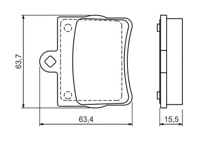 BOSCH 0986494017 Disc Brake Pad Set Rear Low-Metallic Fits Mercedes-Benz C-Class