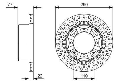 Bosch 0986479V18 Brake Disc Rear Braking For Nissan Cabstar NT400 Cabstar