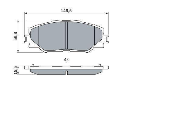 BOSCH 0986494174 Disc Brake Pad Set Front For Toyota Auris Mirai Prius Plus RAV4