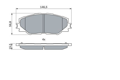 BOSCH 0986494174 Disc Brake Pad Set Front For Toyota Auris Mirai Prius Plus RAV4