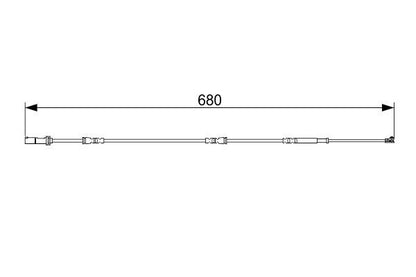 BOSCH 1987473568 Brake Pad Wear Warning Contact 680mm Length Braking Fits BMW
