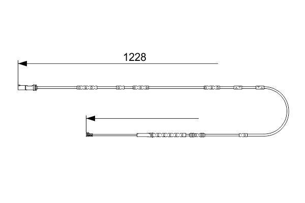 BOSCH 1987473571 Brake Pad Wear Warning Contact 1228mm Length Braking Fits BMW