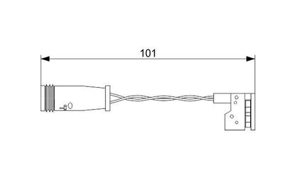 BOSCH 1987473578 Brake Pad Wear Warning Contact 101mm Length Fits MERCEDES-BENZ