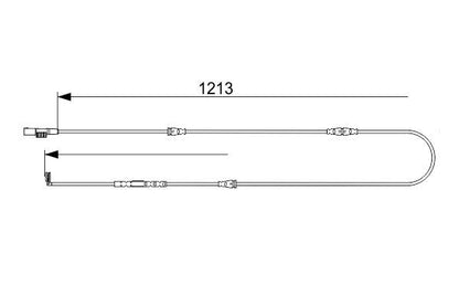 BOSCH 1987473580 Brake Pad Wear Warning Contact 1213mm Length Fits LAND ROVER