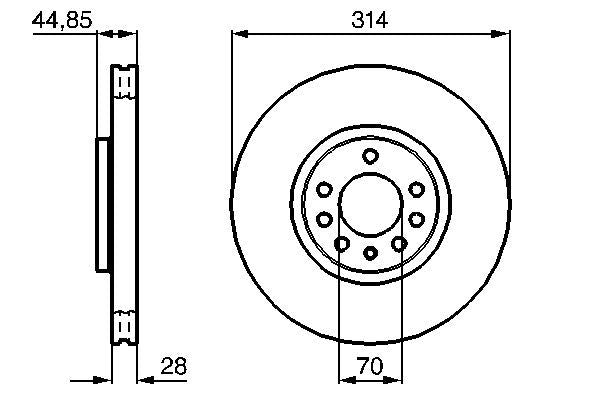 Bosch 0986479143 Brake Disc Front Fits Opel Signum Vectra Saab 9-3 9-3X