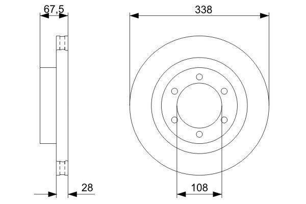 Bosch 0986479304 Brake Disc Front Fits Toyota 4 Runner Land Cruiser Prado