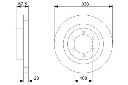 Bosch 0986479304 Brake Disc Front Fits Toyota 4 Runner Land Cruiser Prado