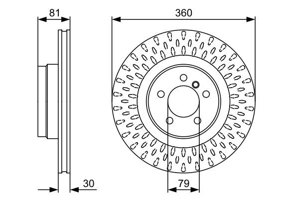 Bosch 0986479557 Brake Disc Front Braking System Fits Land Rover Range Rover