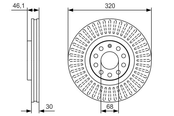 Bosch 0986479S30 Brake Disc Front Braking Fits Audi A4 A6 Allroad Seat Exeo