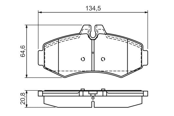 BOSCH 0986494013 Disc Brake Pad Set Front Fits Mercedes-Benz V-Class Vito