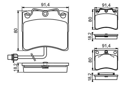 BOSCH 0986494041 Disc Brake Pad Set Front Fits VW Transporter / Caravelle