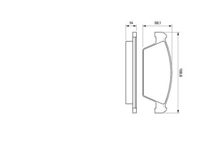 BOSCH 0986494066 Disc Brake Pad Set Front Low-Metallic For Daewoo Tico Mazda Az1