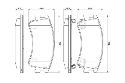 BOSCH 0986494079 Disc Brake Pad Set Front Low-Metallic Fits Mazda Mazda6