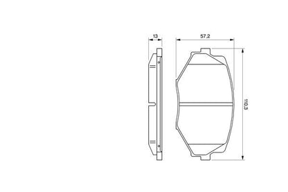 BOSCH 0986494080 Brake Pad Set For Disc Front Low-Metallic Fits Mazda MX-5