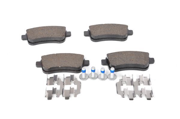 BOSCH 0986494384 Brake Pads Rear Low-Metallic With Mounting Manual Fits Renault