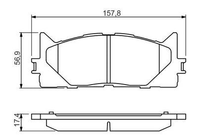BOSCH 0986494430 Disc Brake Pad Set Front Low-Metallic For Lexus ES Toyota Camry