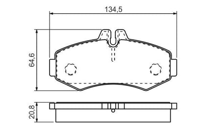 BOSCH 0986494451 Disc Brake Pad Set Front Fits Mercedes-Benz V-Class Vito