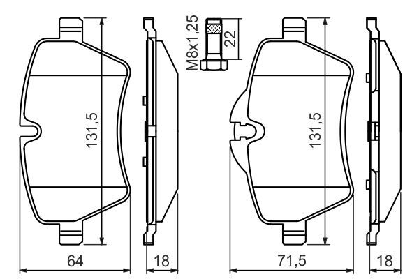 BOSCH 0986494489 Disc Brake Pad Set Front Fits Mini Mini Countryman Mini Paceman