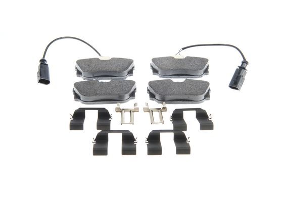 BOSCH 0986494529 Brake Pads Rear Low-Metallic W/ Anti-Squeak Plate Fits Seat VW