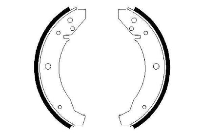BOSCH 0986487099 Brake Shoe Set Rear Fits Porsche 924 VW Iltis Beetle K 70 181