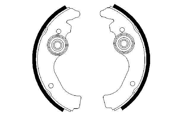 BOSCH 0986487271 Brake Shoe Set Rear 31mm Width Braking System Fits Fiat 500