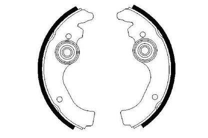 BOSCH 0986487271 Brake Shoe Set Rear 31mm Width Braking System Fits Fiat 500