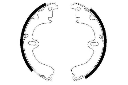 BOSCH 0986487277 Brake Shoe Set Rear 37mm Width Braking Fits Toyota Corolla