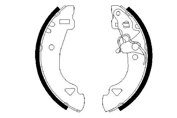 BOSCH 0986487331 Brake Shoe Set Rear Fits Fiat Panda Siena Uno Lancia Y10