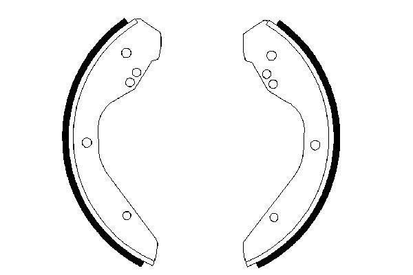 BOSCH 0986487386 Brake Shoe Set Front 46mm Width Braking System Fits VW Beetle