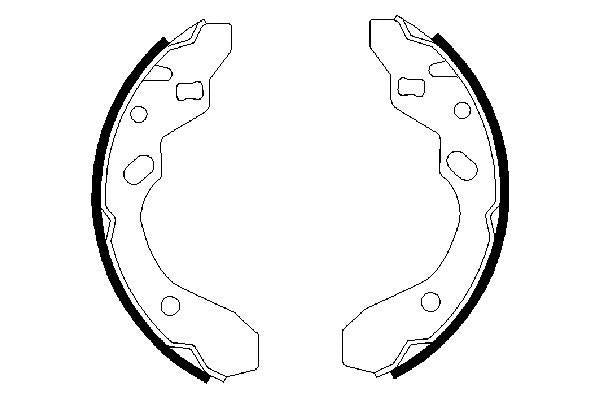 BOSCH 0986487417 Brake Shoe Set Rear 36mm Width Braking System Fits Mazda